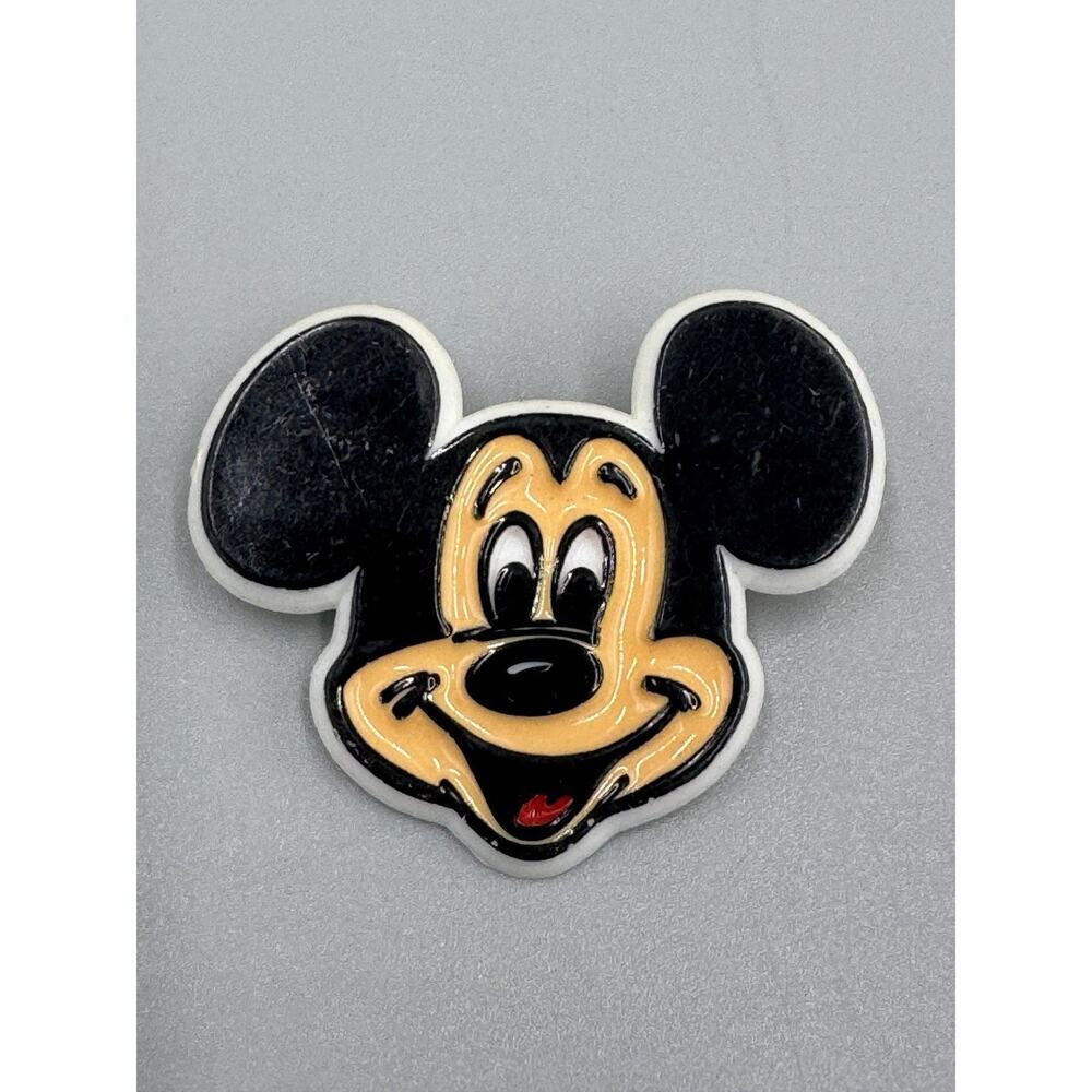 Vintage Disney Plastic Mickey Mouse Face Lapel Pin Monogram Products